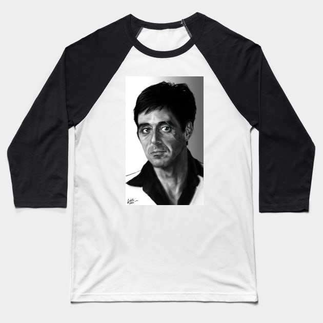 Scarface Baseball T-Shirt by Art Of Lunatik